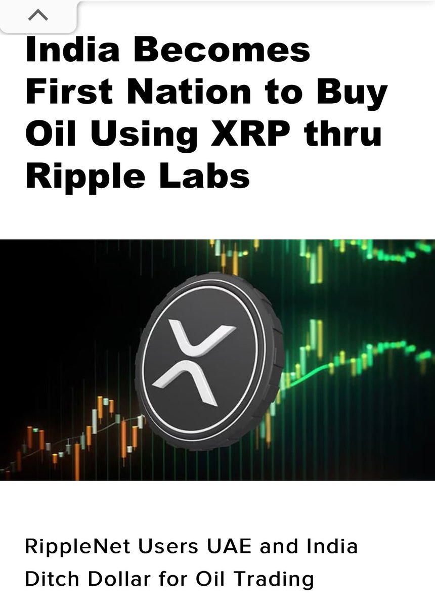🚨: India Becomes First Nation to Buy Oil Using #XRP thru Ripple Labs! 

This indicates the potential for unprecedented market activity on the XRPL!! With defi tokens poised to drive substantial market caps!!

The leading defi token on XRPL with a substantial passive income