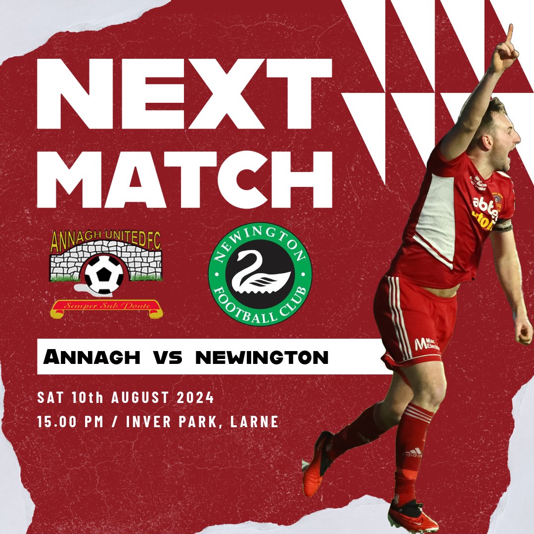 ⚽ 𝗙𝗢𝗢𝗧𝗕𝗔𝗟𝗟 𝗜𝗦 𝗕𝗔𝗖𝗞 ⚽

First up, an away trip to Inver Park to take on Newington in the NIFL <a href="/PlayrFit/">Playr-fit</a> Championship.

⚽ <a href="/NewingtonFC/">Newington FC</a>
📅 10/09/24
🏟️ Inver Park
⏰ 15.00 KO
🎟️ £10 / £7 conc

🔴⚪⚽