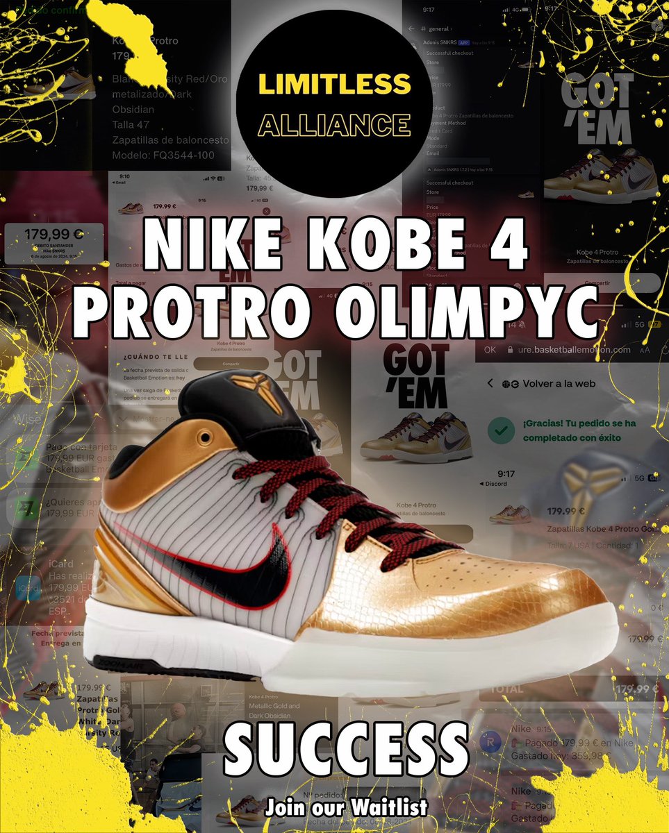 Daily Success 🏆
Kobe 4 Protro Olimpyc destroyed 💥

Don’t miss any release with Limitless Alliance. Join nowwww 🏁