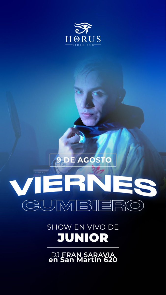 🥳 Seguimos de fiesta en “Horus”

👉🏻Momento de recordar cumbias pero de la buena, y eso queda de la mano de “JUNIOR” 🔥🤯
Con toda su Banda en vivo, llega este viernes a la esquina de la diversión!! 

📌Te acordas los temas que sonaban y siguen sonando? Noche de viernes