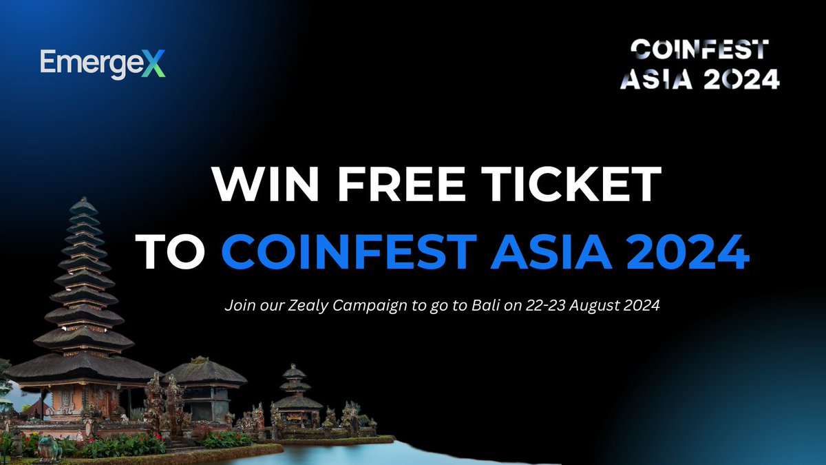🎟️Getting FOMO for <a href="/CoinfestAsia/">Coinfest Asia</a>?
We've got 2 tickets for you!

Complete this simple task and grab  free tickets 
👉 bit.ly/coinfestemergex

Don't miss out!
#Giveaway #CoinfestAsia #EmergeX #Web3