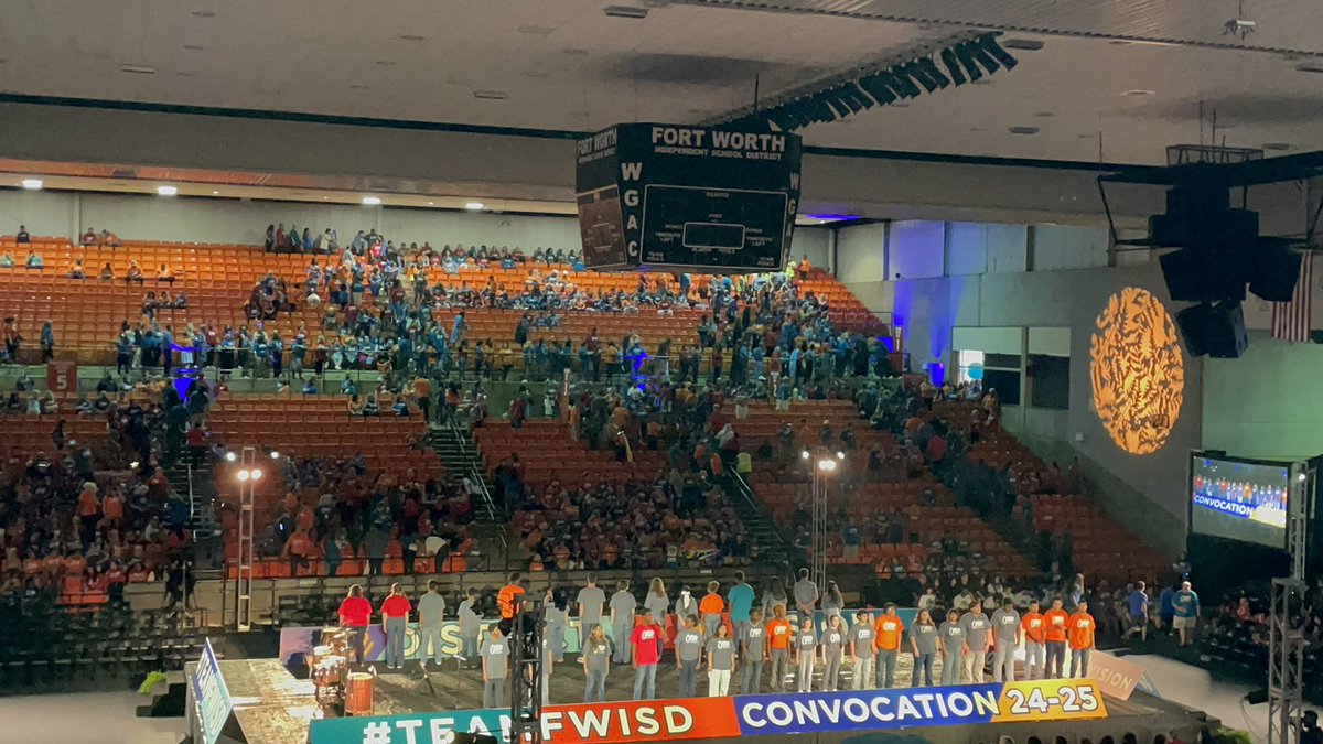 CRiversideHS's tweet photo. CRHS attending the inspiring FWISD Convocation 2024! 🦅 We are ALL IN and ready to welcome our amazing students next week with open arms and enthusiasm. 📚🍎 #CRHS #TeamFWISD #OneFortWorth https://t.co/5KntKZUhsk