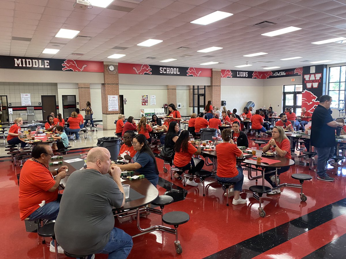 The amazing <a href="/WoodcreekPTO/">Woodcreek Middle PTO</a> providing Lupe Tortilla for lunch and some beginning of the year gifts for our <a href="/HumbleISD_WMS/">Woodcreek Middle</a> staff! Can’t fit the words to express our appreciation in one post! Thank you!