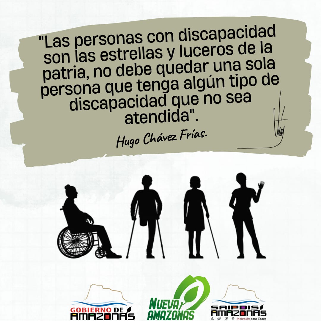 saipdis's tweet photo. ♿#ENTÉRATE 

UNÁMONOS EN LA LUCHA POR LA INCLUSIÓN Y EL BIENESTAR DE TODAS LAS PERSONAS CON DISCAPACIDAD 

#LaNuevaAmazonas 
#LaEsperanzaRecorreLaSelva 
#LoQueDigaNicolás https://t.co/RPTefHt4YP