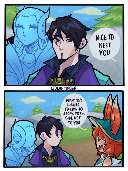 Alune finally has someone to talk to! ❤️

#LeagueOfLegends #creadoresdelollatam #aurora #alune #aphelios 
