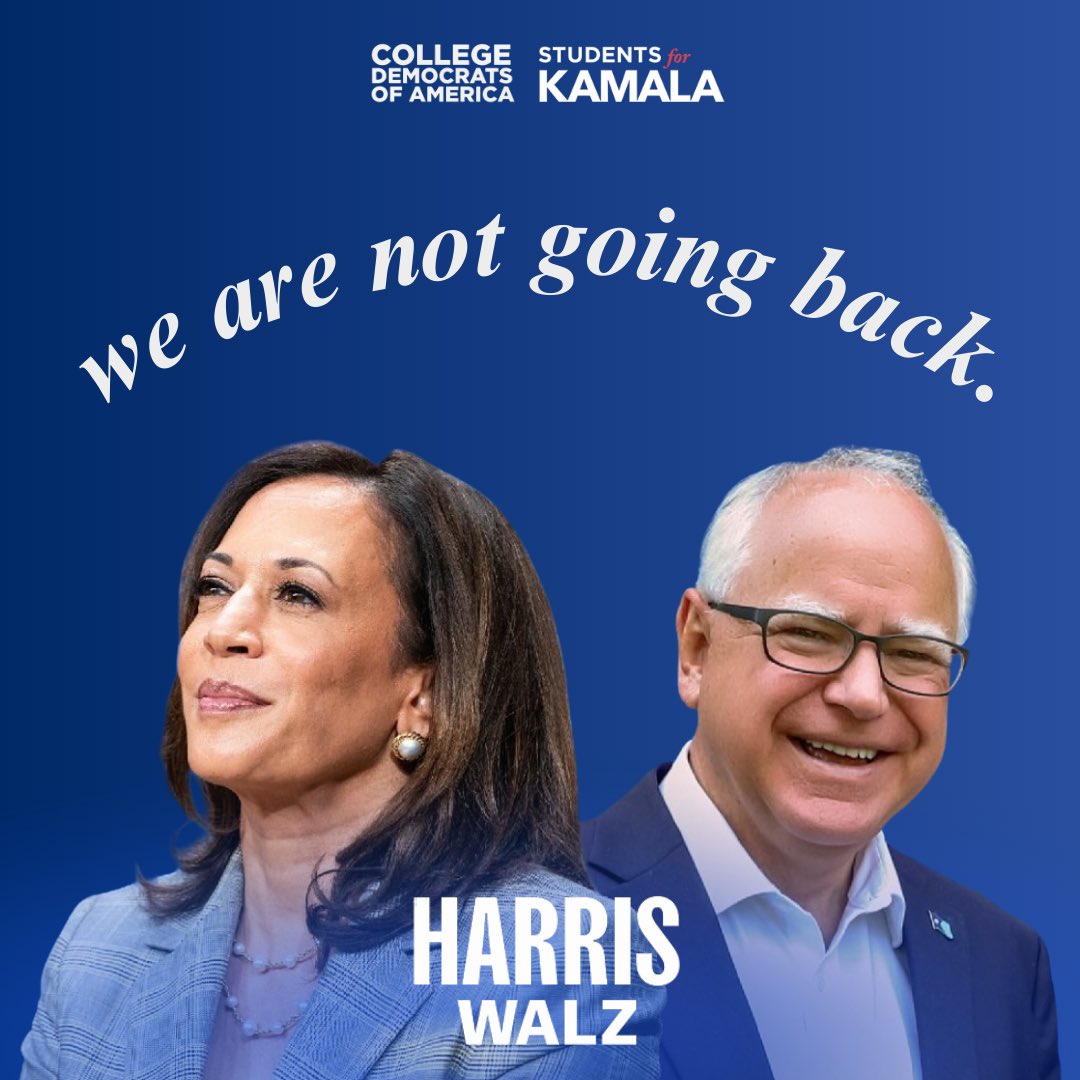 College Democrats and youth all over the nation are ready to make #harriswalz2024 a reality on November 5th. Join our fight for democracy and youth.