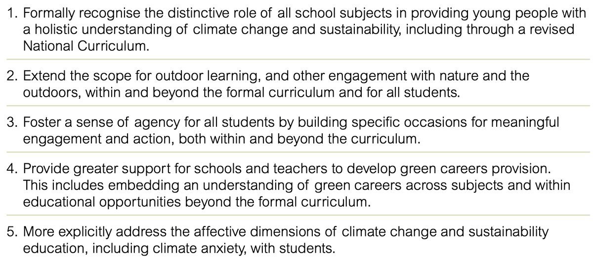 Dr Grace Healy (@graceehealy) on Twitter photo 🌿Pleased to see the launch of <a href="/UCL_CCCSE/">Centre for Climate Change and Sustainability Ed</a>'s report, based on a survey of students' perspectives & aspirations for climate change & sustainability education <a href="/GeoWalshe/">Professor Nicola Walshe</a> <a href="/willwale/">Will Wale</a> @RachaelCEdwards discovery.ucl.ac.uk/id/eprint/1019…
It highlights key opportunities to advance policy & practice: 🌿Pleased to see the launch of <a href="/UCL_CCCSE/">Centre for Climate Change and Sustainability Ed</a>'s report, based on a survey of students' perspectives & aspirations for climate change & sustainability education <a href="/GeoWalshe/">Professor Nicola Walshe</a> <a href="/willwale/">Will Wale</a> @RachaelCEdwards discovery.ucl.ac.uk/id/eprint/1019…
It highlights key opportunities to advance policy & practice: