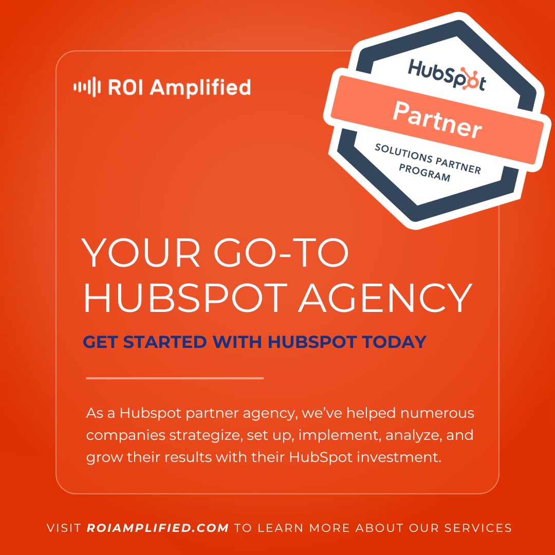 RoiAmplified's tweet image. Unlock your business potential with expert HubSpot management. We optimize your CRM for maximum efficiency and growth. Schedule a free consultation today. hubs.li/Q02HwxLG0

#HubSpot #CRM #SalesOptimization #MarketingAutomation #DigitalTransformation #LeadGeneration