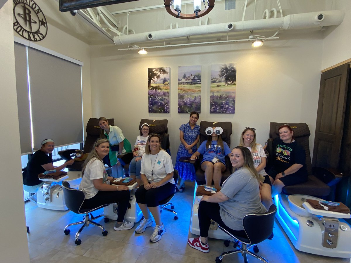 Mission complete, time to relax at Cowgirl Tomball Nails and Spa! Orange Team <a href="/TISDDPES/">Decker Prairie Elementary</a> #DPEScougarhunt #hometownteam
