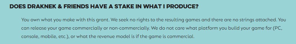 #gamedev money available: apply to the Draknek New Voices Puzzle Grant (this is "free money", not a loan or publishing deal)

- $15,000 each to 6 thinky puzzle game developers from traditionally underrepresented groups

Deadline: Oct 7

Apply!!: grants.draknek.org