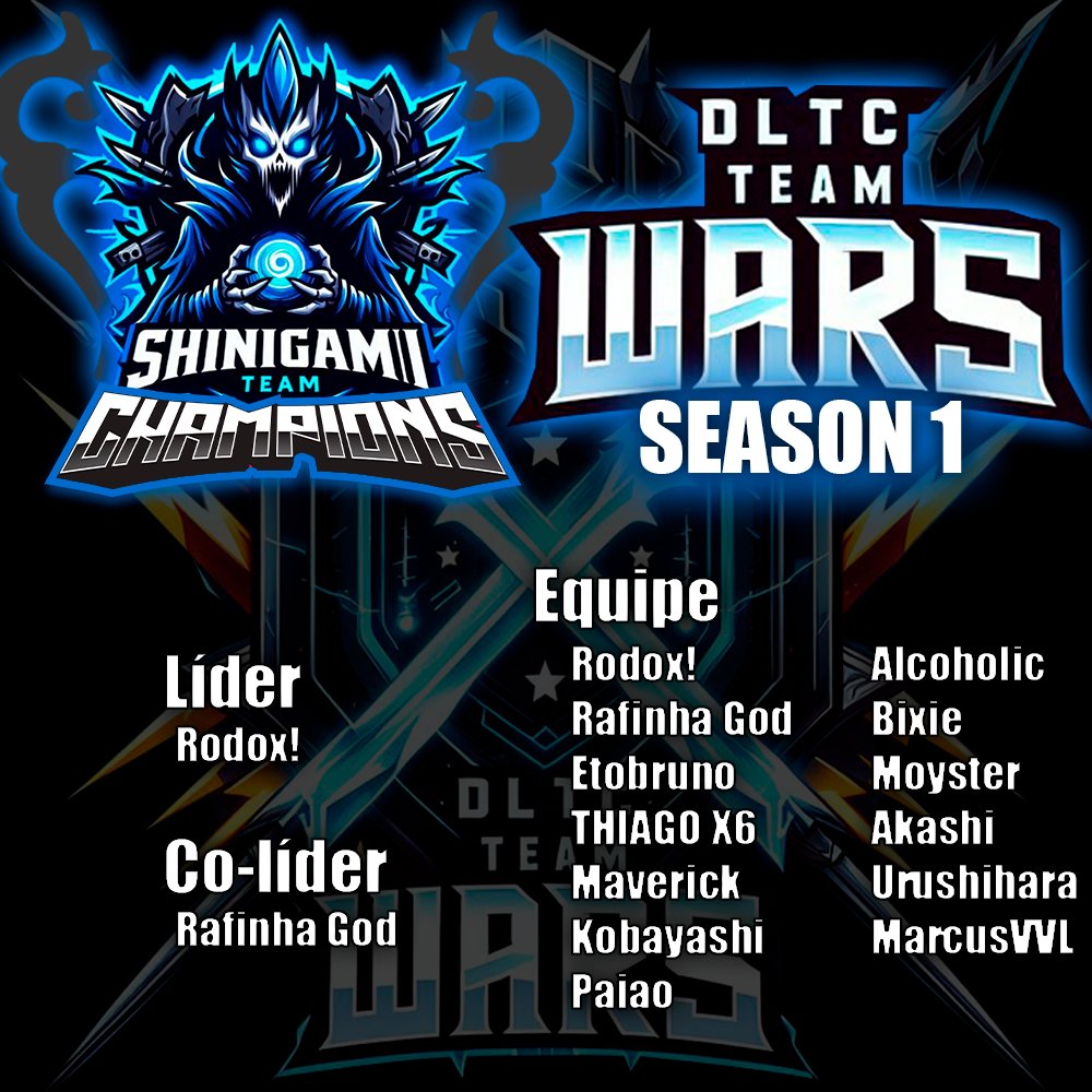Current DLTC Champion TEAM WARS SEASON 1 // SHINIGAMI TEAM