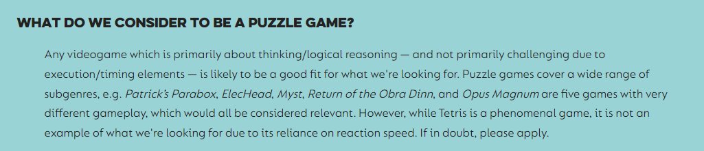 McFunkypants's tweet photo. #gamedev money available: apply to the Draknek New Voices Puzzle Grant (this is "free money", not a loan or publishing deal)

- $15,000 each to 6 thinky puzzle game developers from traditionally underrepresented groups

Deadline: Oct 7

Apply!!: https://t.co/Znk86VqOOk https://t.co/Oo63m3mb1z