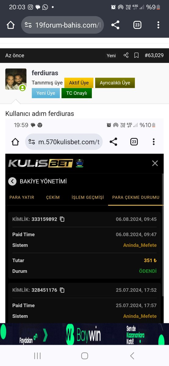 Kullanıcı adım ferdiuras
