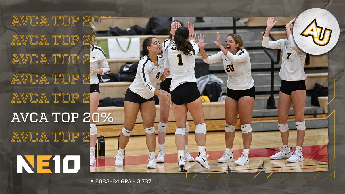 AdelphiVB's tweet photo. Top of the class in more ways than one.

We were recognized by the @AVCAVolleyball for the 17th consecutive season for excellence in academics - this year we land in the top 20% of Division II institutions for our cumulative 3.737 GPA!

🔗: https://t.co/ZLFNe9igAd

#PawsUp https://t.co/6UlIEiRWee