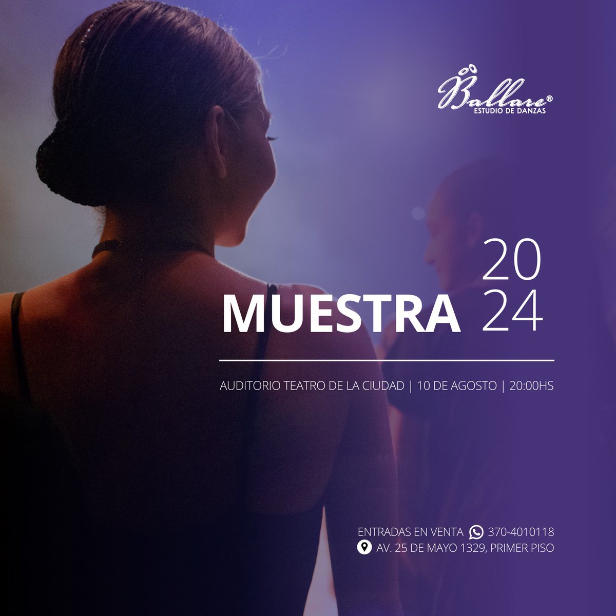 “El Arte no es lo que ves, sino lo que haces ver a los demás” (E. Degas)

El sábado de 10 de agosto volvemos al Teatro de la Ciudad!
🩰🤸🏻💃🏻🕺🏻🎭

🎟️ Entradas en venta en Estudio
📲 370-4010118

#FormosaArgentina #DANZAesTRABAJO #ARTEesTRABAJO