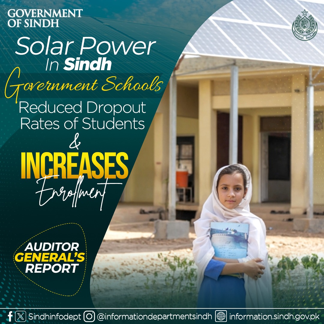 Khadim_solang's tweet photo. As per the recent report from the Auditor General of Pakistan, the installation of solar systems in Sindh government schools under the Sindh #SolarEnergyProject has led to a significant reduction in student dropouts and a substantial increase in enrollments.
@SyedNasirHShah https://t.co/GjQlR3S1XZ