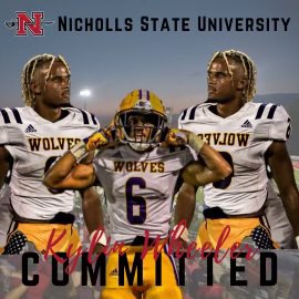 100% committed to <a href="/Nicholls_FB/">Nicholls Football 🏈</a>

<a href="/CoachMurph4/">Sean Murphy</a> <a href="/ThurmondGlen/">Glen Thurmond Jr., MBA</a> <a href="/4thQuarterM7v7/">4th Quarter Mentality 7v7</a> <a href="/LL7NV/">College Recruiter</a> <a href="/recruittheboot/">MT</a> <a href="/RecruitLouisian/">Recruit Louisiana™️</a> <a href="/CSAPrepStar/">PREPSTAR</a> <a href="/On3sports/">On3</a> <a href="/D1RecruitNation/">D1 Nation</a> @RayneWolvesFB <a href="/guidry_kaine/">Kaine Guidry</a>