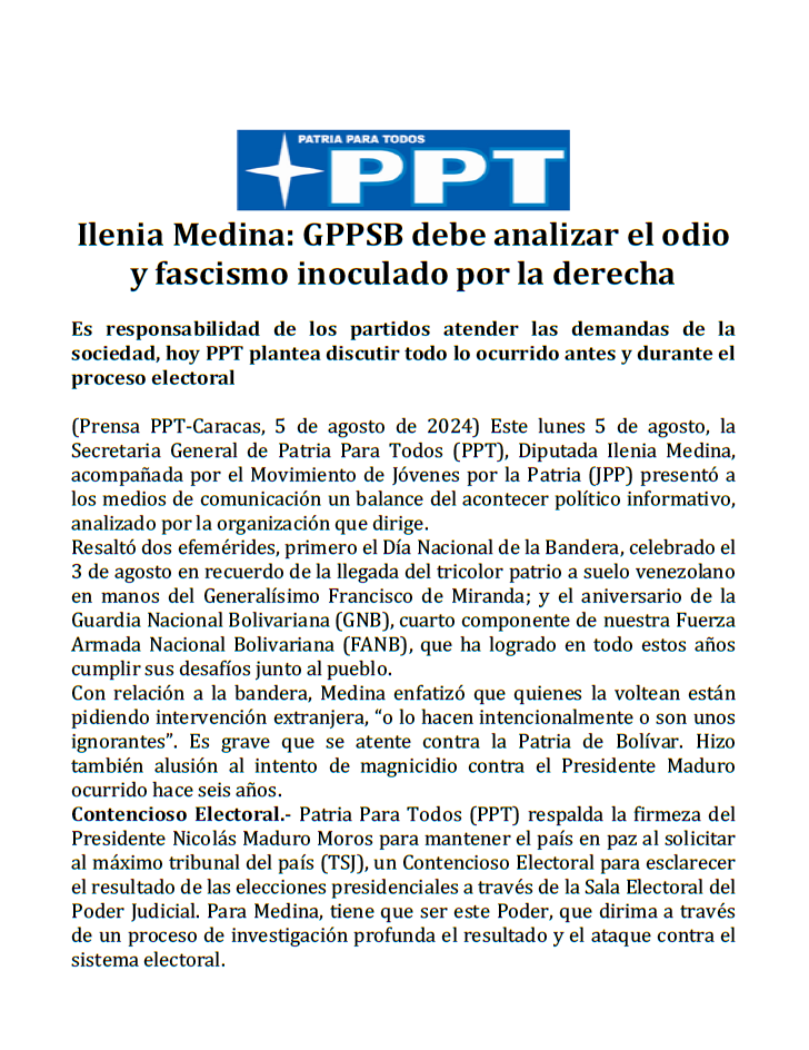 Patria Para Todos (PPT) tweet media