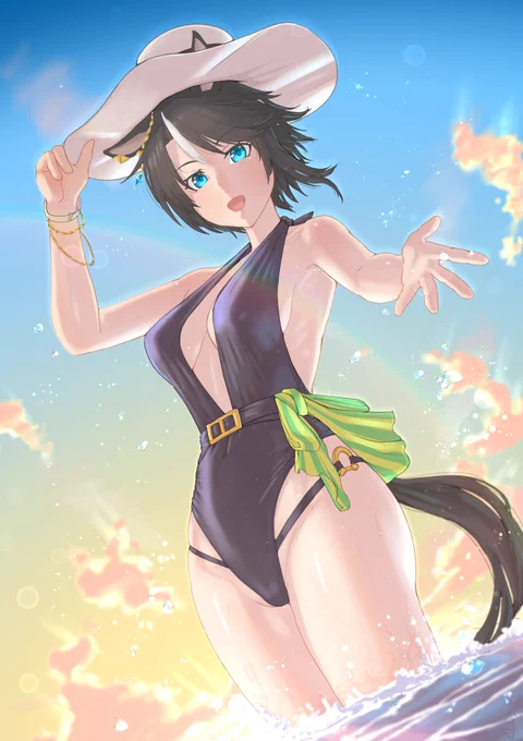 フジキセキと夏を堪能したいだけの人生でした...#ウマ娘 #フジキセキ 
