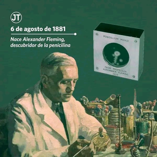 💉 La penicilina no solo salvó millones de vidas, sino que inició la era de los antibióticos y de la medicina moderna. Su descubridor, Alexander Fleming se dedicó a la investigación de las defensas del cuerpo humano contra las infecciones bacterianas.