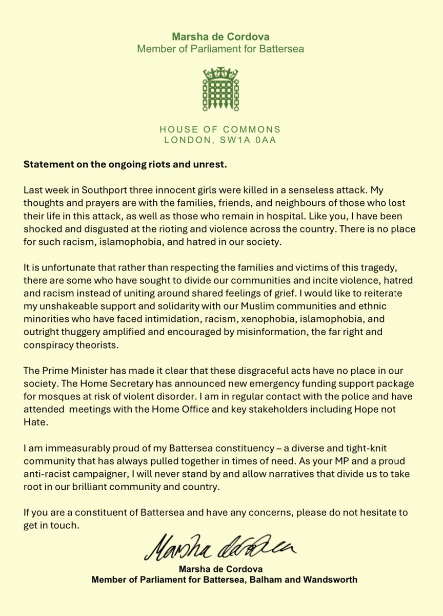 Marsha de Cordova tweet media