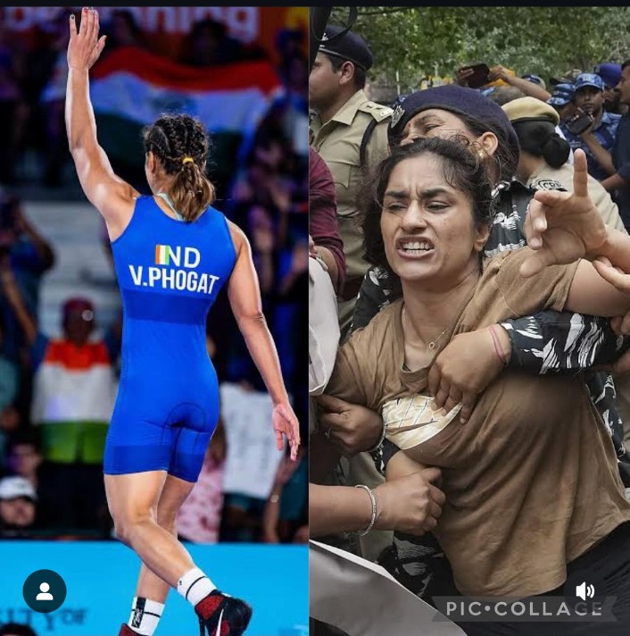 AdarshStu's tweet photo. Victory is fun only when people are waiting for your defeat. Congratulations 👏 #vineshphogat for qualifying into the finals ✨ and best wishes for gold 🥇.Dhakad hai dhakad hai aisi Dhakad hai. #Paris2024 #Olympic2024 #Paris2024Olympic #wrestling #GOLD https://t.co/pz0DWvP6ld