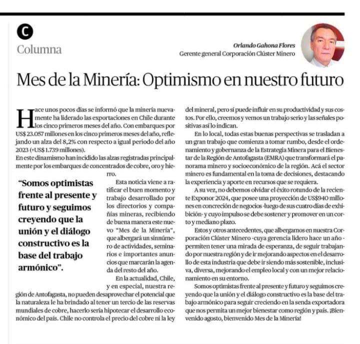 Corporación Clúster Minero Región de Antofagasta tweet media