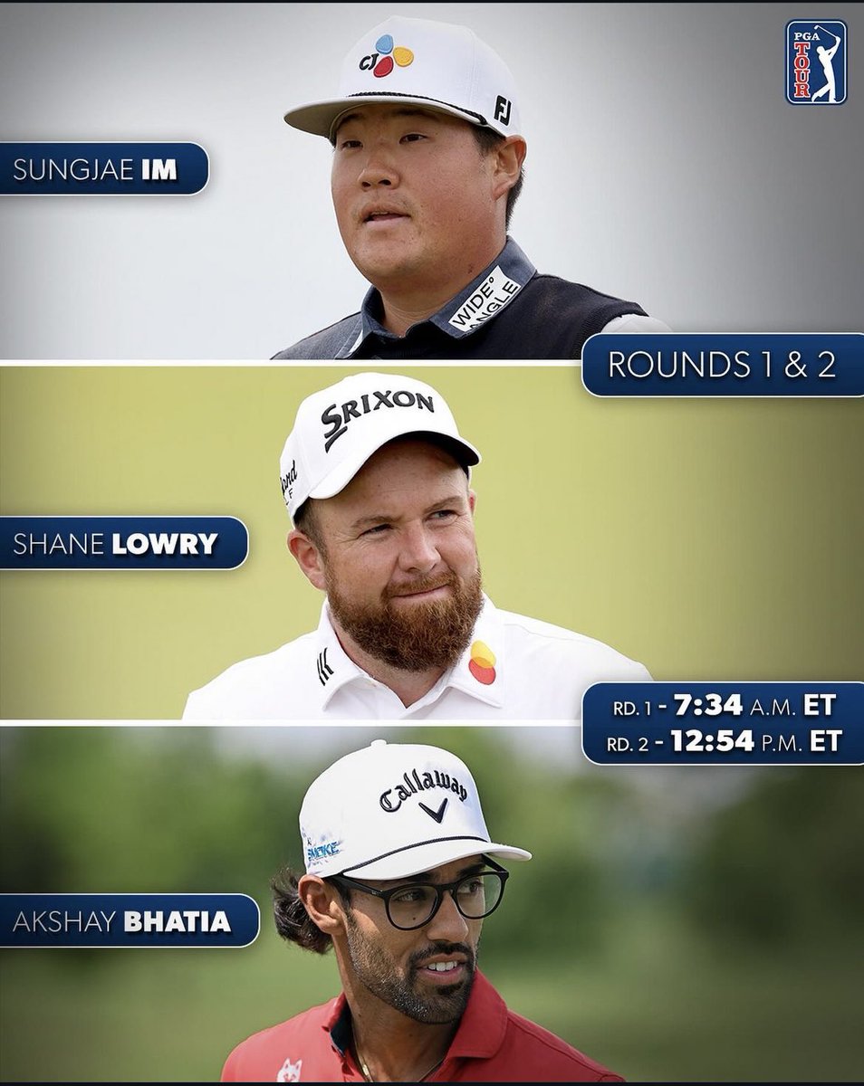 SungjaeTracker's tweet photo. ⛳️ Tee times for the Wyndham Championship https://t.co/Y7OTS74XCZ