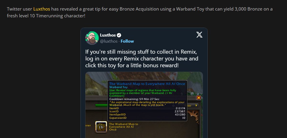 luxthos's tweet image. My entire chat has been calling me &quot;Twitter user Luxthos&quot; all day!

Not a complaint by the way, I find it hilarious!

wowhead.com/news/easy-bron…