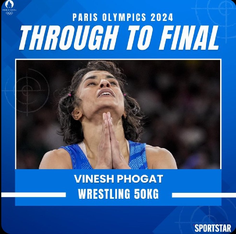 menilaymathur's tweet photo. Proud moment 🇮🇳.....GOLD hamara hai...��🦾
#विनेश_फोगाट #GOLD #Paris2024 #wrestling #SaveBangladesiHindus Finals Cuba Iran https://t.co/kgZQFtkMae