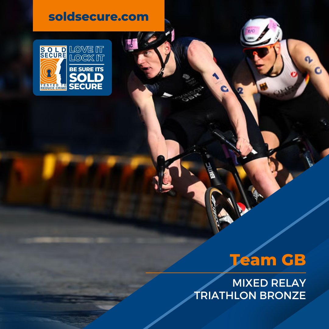 SoldSecure's tweet photo. 🎉 Massive congratulations to Team GB on winning Bronze in the Triathlon Mixed Relay 🥇🇬🇧

🔒 Own a bike? A reliable bike lock is essential!  ⏩ Visit https://t.co/XvEmFmHewS for Sold Secure approved options

#triathlon #cycling #ukcycling #bikeisbest #soldsecure #bike #bikelock https://t.co/2tZoRjFiWZ