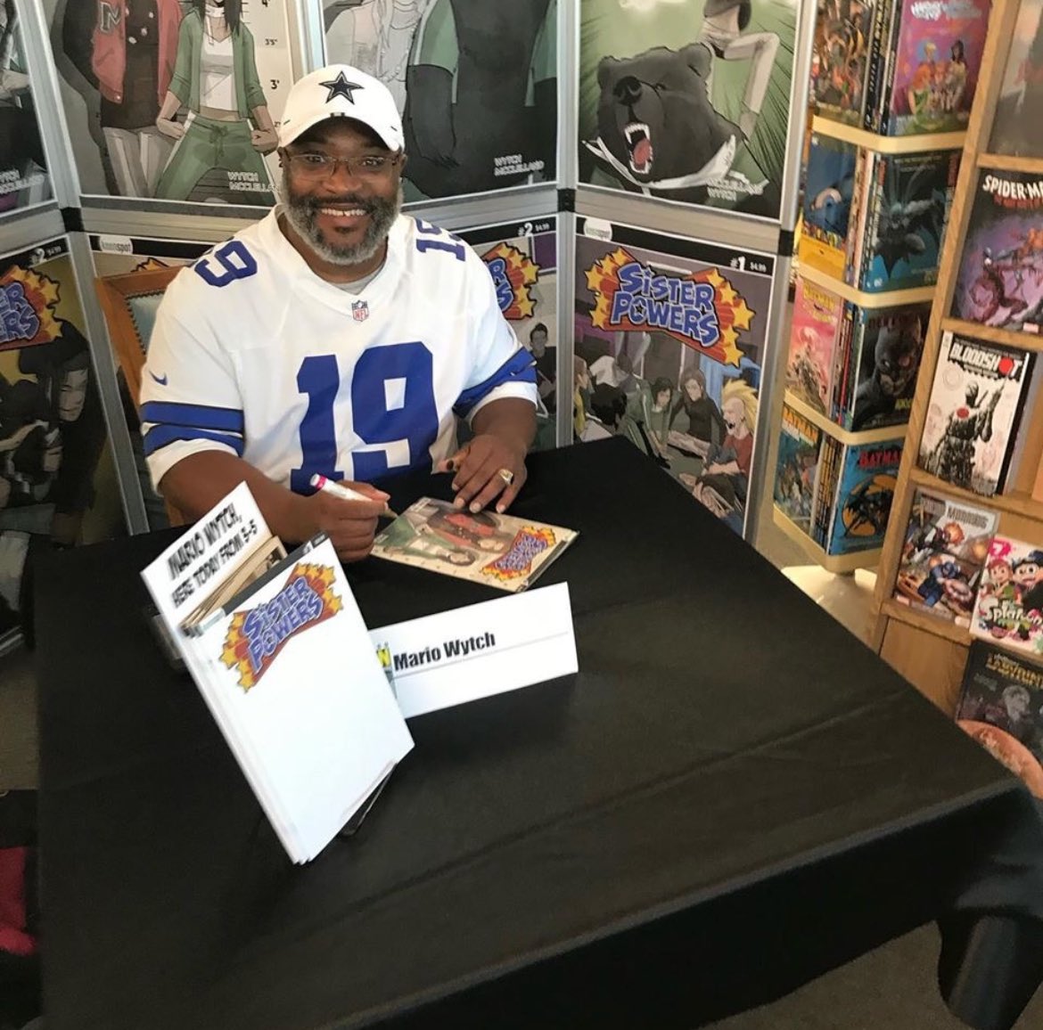 Meet comics artist Mario Wytch of “Sister Powers” at Speeding Bullet Comics in #normanok from 12-3 pm Aug. 10!