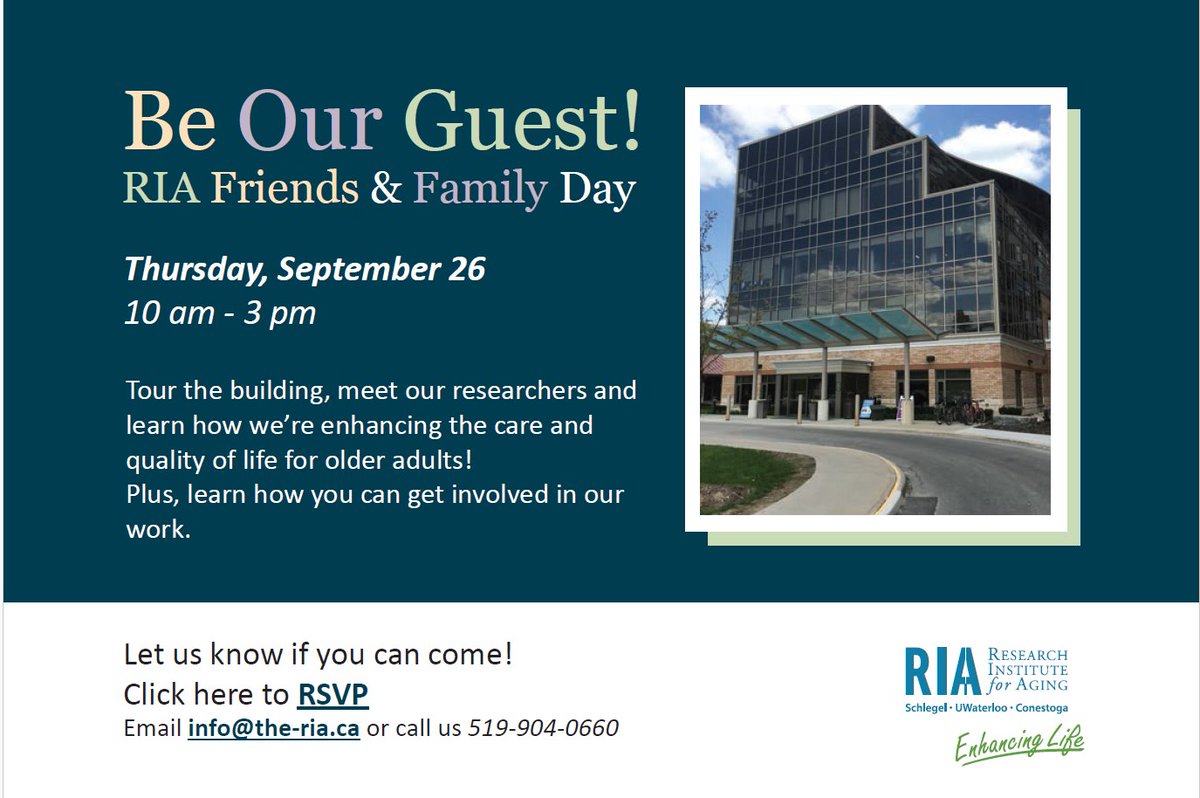 The @SchlegelUW_RIA is having an open house!