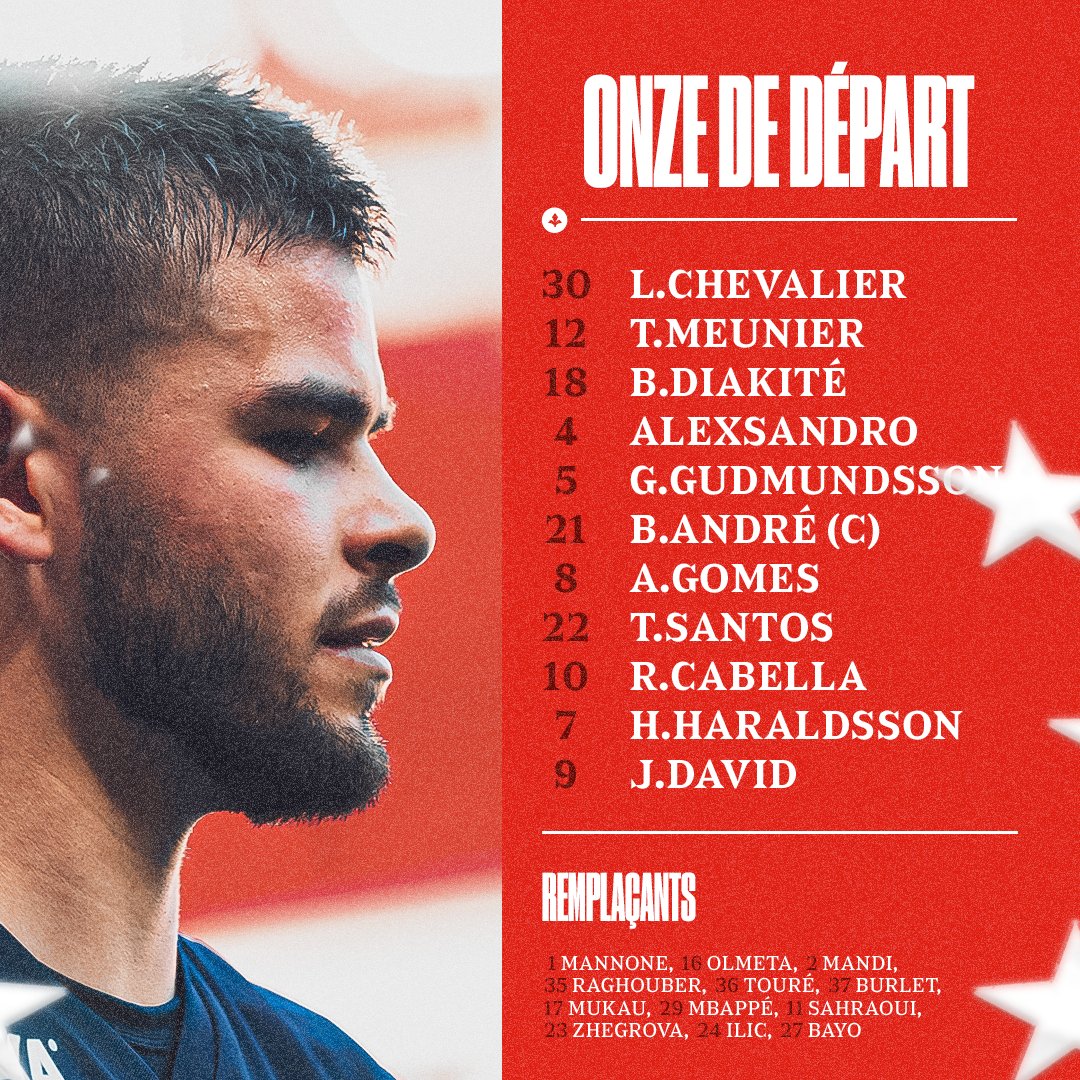 losclive's tweet photo. Le 𝙓𝙄 𝙙𝙚 𝙙𝗲́𝙥𝙖𝙧𝙩 de coach Genesio pour affronter Fenerbahçe ⚔️

📺 Le match est à suivre sur la chaine Twitch et YouTube de RMC Sport ainsi que BFM Grand Lille et Grand Littoral.

#LOSCFB https://t.co/A6NccF3il4