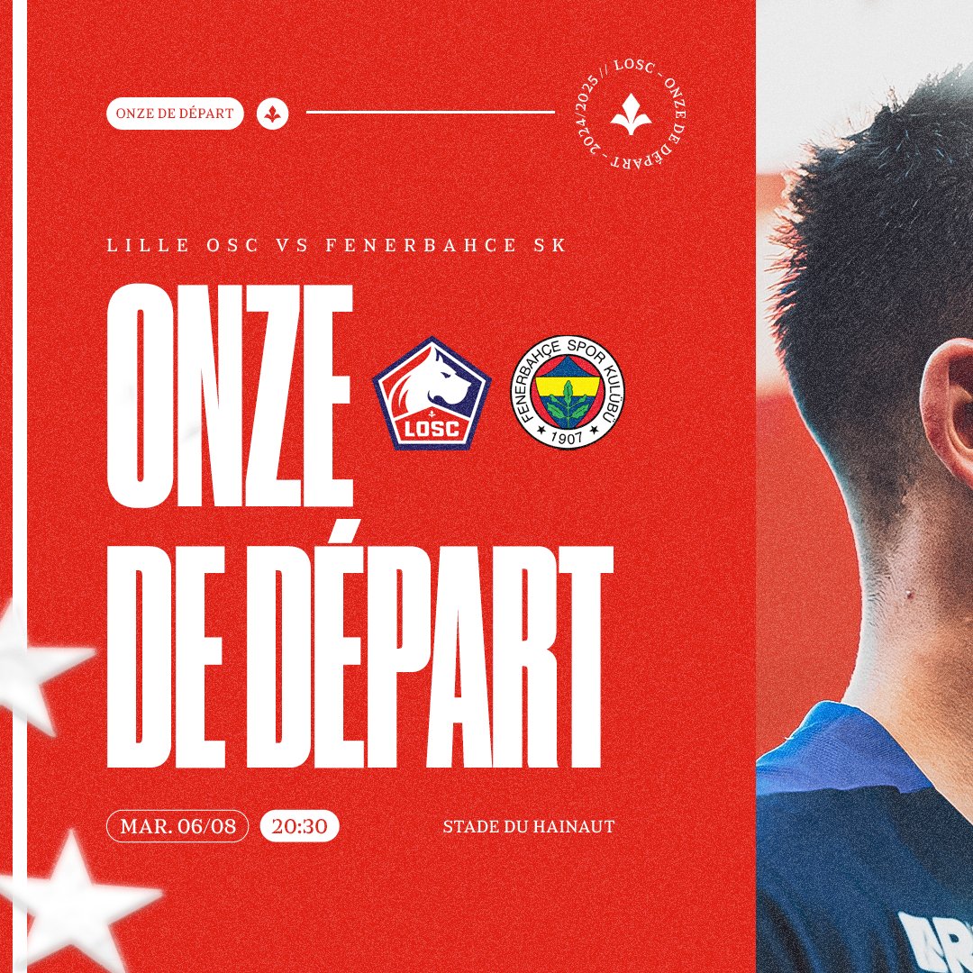 losclive's tweet photo. Le 𝙓𝙄 𝙙𝙚 𝙙𝗲́𝙥𝙖𝙧𝙩 de coach Genesio pour affronter Fenerbahçe ⚔️

📺 Le match est à suivre sur la chaine Twitch et YouTube de RMC Sport ainsi que BFM Grand Lille et Grand Littoral.

#LOSCFB https://t.co/A6NccF3il4