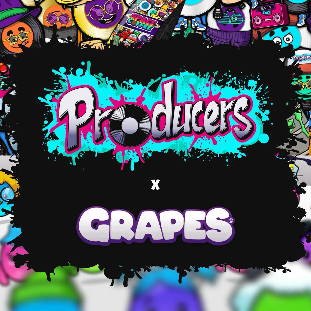 JoinGrapes's tweet photo. PRODUCERS x GRAPES! 🍇

We're thrilled to announce that ALL GRAPE NFT HOLDERS have a WL Spot for @producersnft upcoming mint!

🎶 3500 Producers NFT
🎶 0.01 ETH each
🎶 Aug 7th, 3PM UTC on @OpenSea

🤜🍇💿🤛