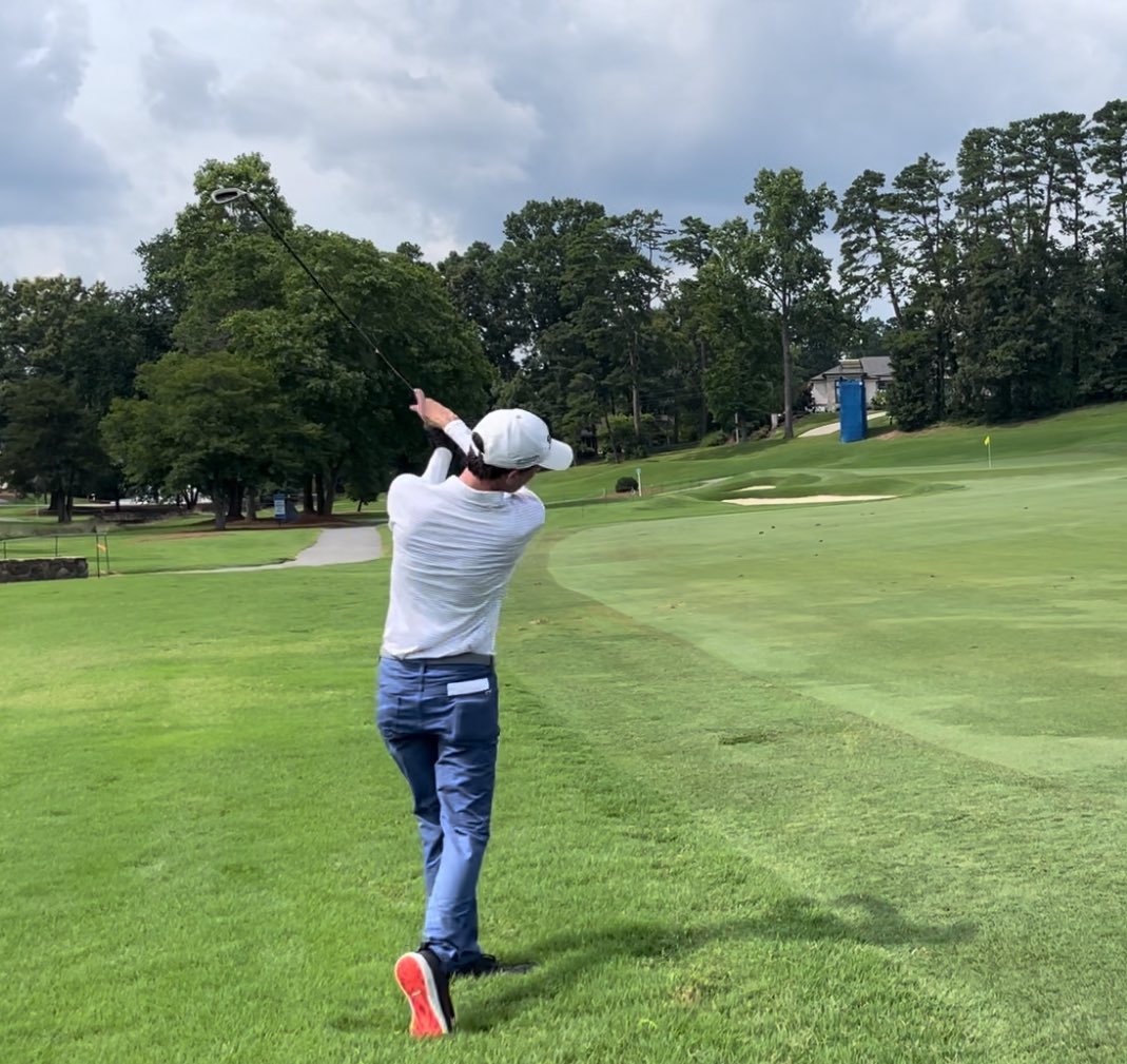 JonHardister's tweet image. It was great to play in the @WyndhamChamp Monday Pro Am with PGA Tour Pro Raul Pereda! @raulp96 #Golf