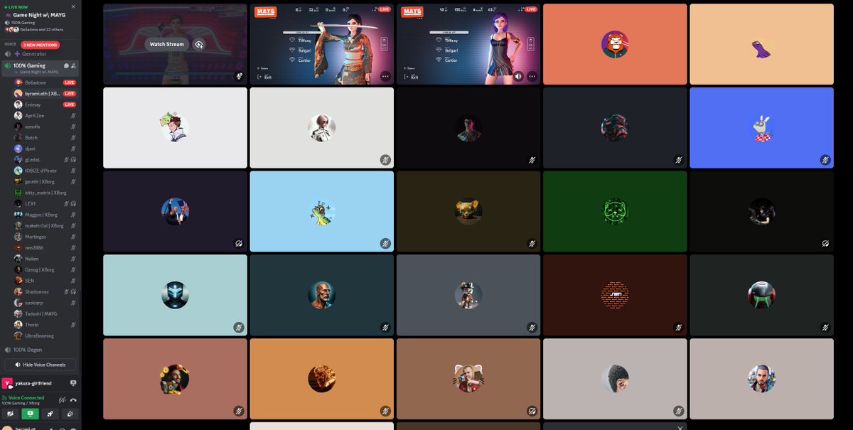 bajram_m's tweet photo. So much fun playing @MAYGnft  in @XBorgHQ  discord as part of summer game nights ! 
As always  a lot of  friendly trash talk and fun convos along with a fun game! 
#MAYG $xbg https://t.co/atnJAl7PKh