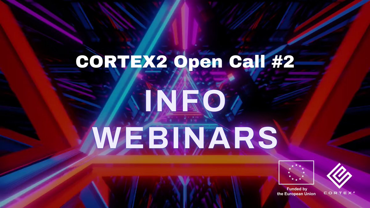 CORTEX2EU's tweet image. 📩 Ready to finalise your application to our Open Call 2 — and submit it by 15 August (17.00 CET)?

Make sure to watch our #InfoWebinars to make a successful application!

🔴 How to apply: youtube.com/watch?v=qwS6rD…

🔴 Application topics: youtube.com/watch?v=JlkiyN…

#CORTEX2opencall2