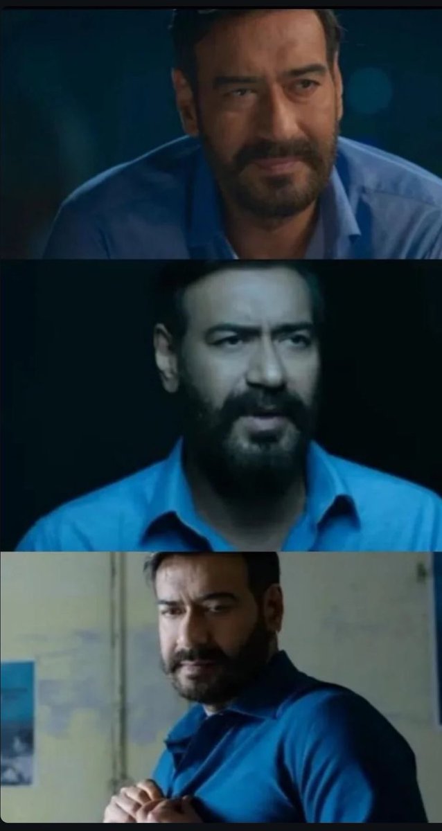 yeab_ema's tweet photo. Ajay Devgan let alone his expressions he couldn’t even change his shirt in THREE movies consecutively, aren’t you embarrassed you pos😭 https://t.co/FcG0JyVNqU
