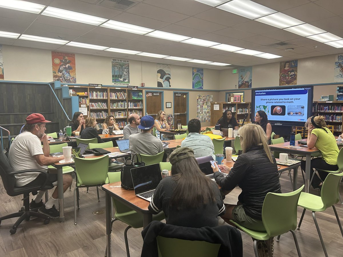 Day 2 of our professional development and today’s topic is MATH! We discussed our math identities &amp; how we can better engage our students. Speaking of engagement….Can you identify the patterns? We came up with 12 patterns…drop your pattern(s) in the comments! <a href="/LAUSDSup/">Alberto M. Carvalho</a>