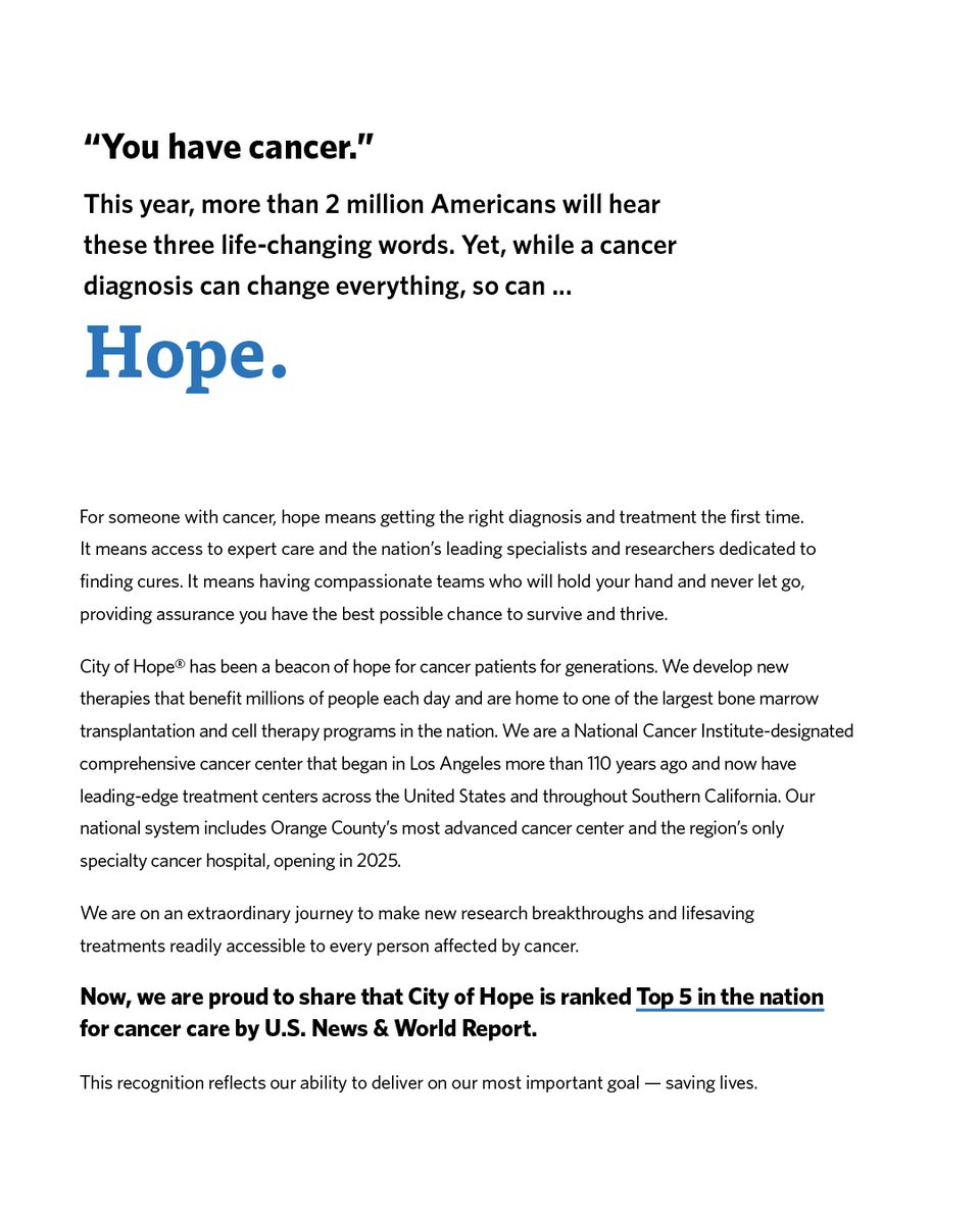 City of Hope | Orange County tweet media