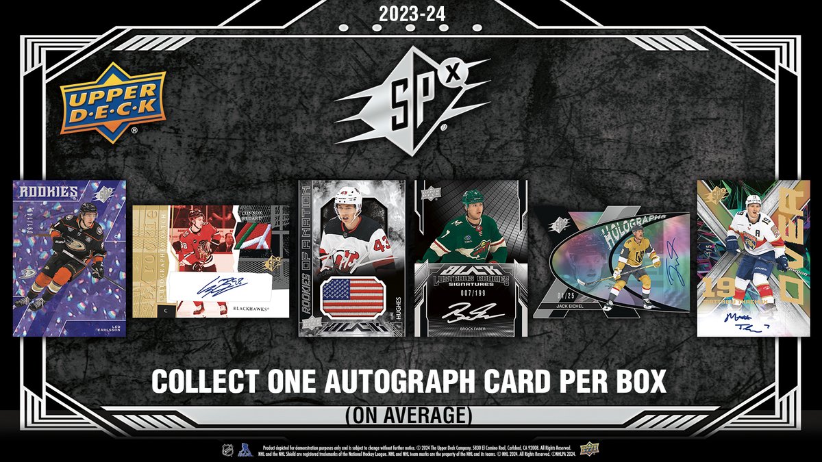 2023-2024 Upper Deck SPx is available now! Stop by in store or feel free to order online! 
Hobby Box: outoftheboxcards.com/product/2023-2…
Group Breaks: outoftheboxcards.com/product-catego…
YouTube Live: youtube.com/@OutoftheBoxBr…
#outoftheboxcards #upperdeckhockey #upperdeckcards #groupbreak #sportsbreaks