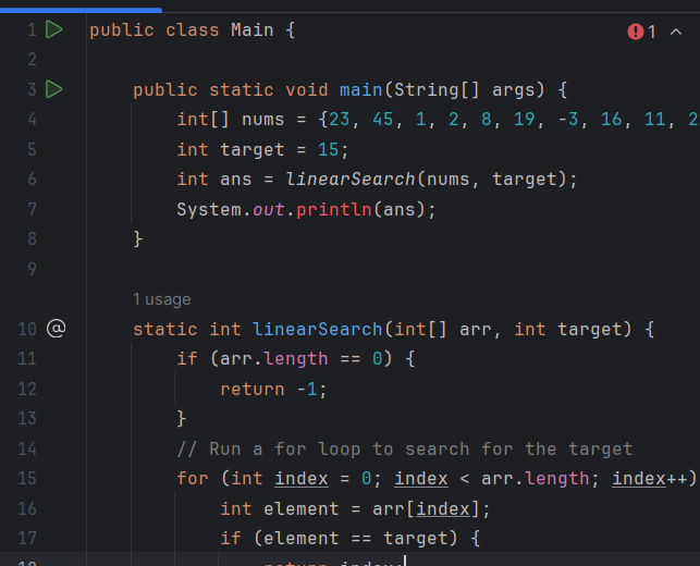 ihimanshu_tech's tweet photo. DSA: Day 2 / #100DaysOfCode
Linear Search
Java
.
.
#java #linearSearch #learninpublic #60daysofcode
@kunalstwt @kirat_tw #faang #google #microsoftwindow #microsoft #apple https://t.co/ylTVHJdXDF