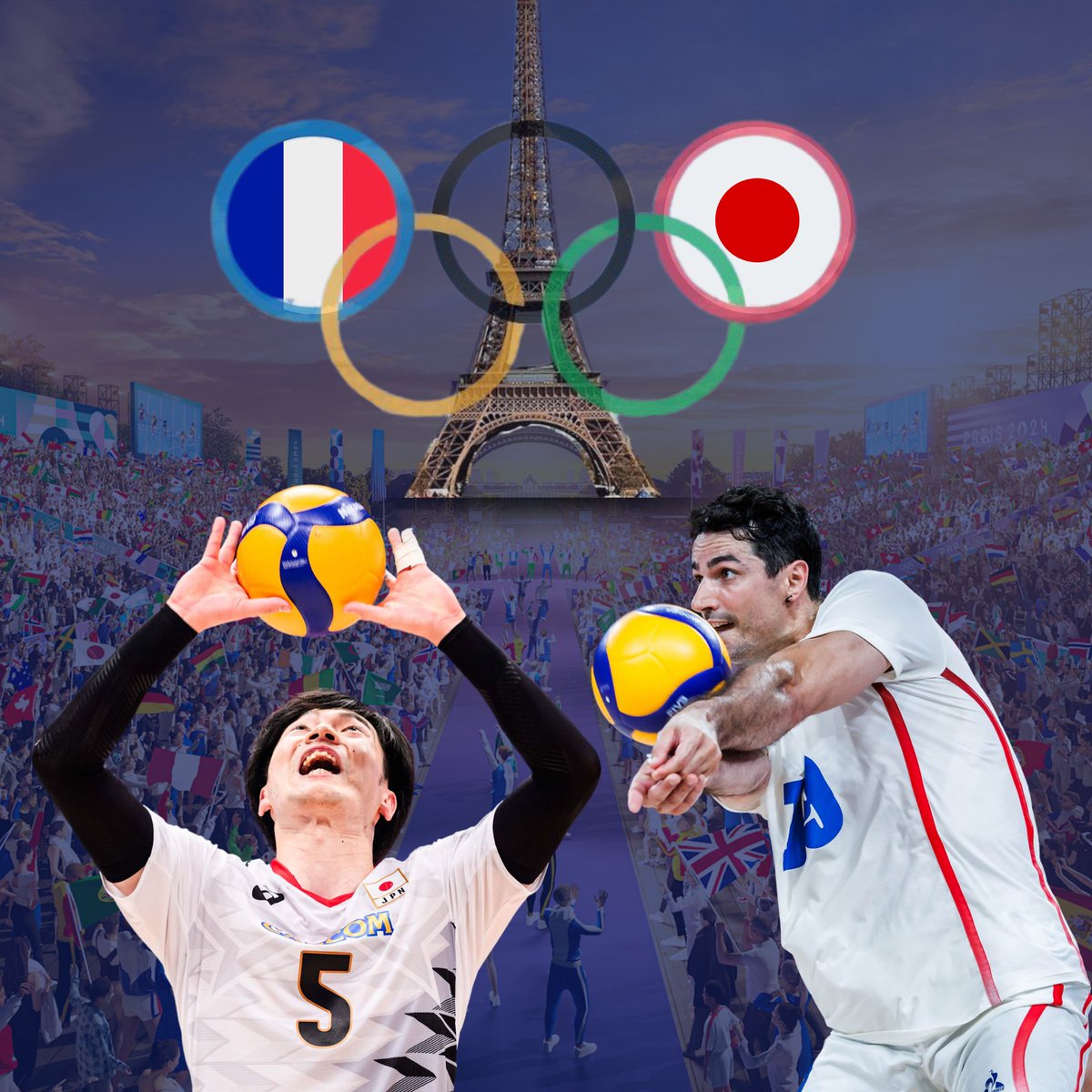 Il🇯🇵 di <a href="/tatsutatsu1105/">大塚達宣</a> si deve arrendere al tiebreak dopo una partita al cardiopalma contro l’Italia. Un grande applauso <a href="/yuki14_official/">石川祐希</a> che con i suoi 32 punti ha fatto una partita storica!

La 🇫🇷 di Yacine Louati stacca un biglietto per le semifinali

#volley #Paris2024