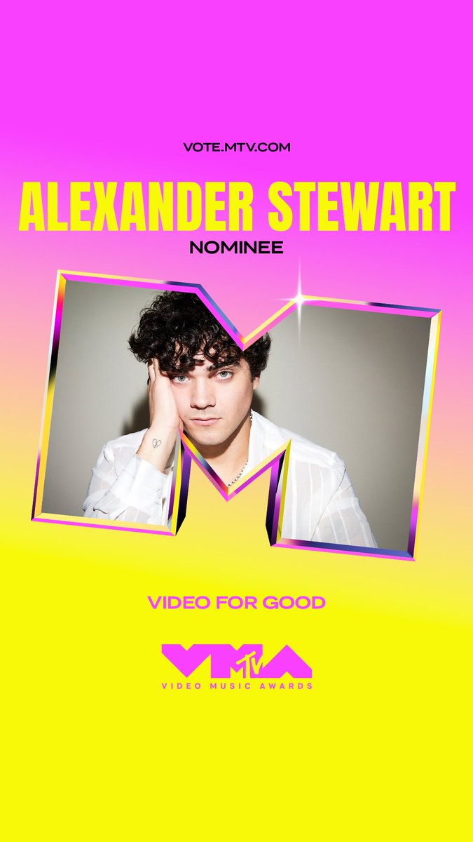 MTV's tweet photo. @_alexanderstew screaming congrats on your #VMA nomination!! 👏 don't forget to vote: https://t.co/hEh9YTg5A1! https://t.co/nXBZbb28OA