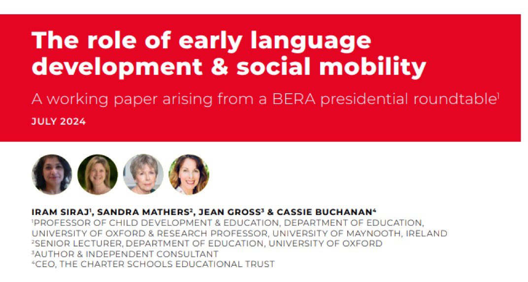 We know that making a difference to the lives of children needs to start early ⏰

We also know early language development is key.

What we need to do about that as practitioners, early years settings &amp; nations is now all in one paper 

Free to read 👇

tinyurl.com/yf5r4uxz