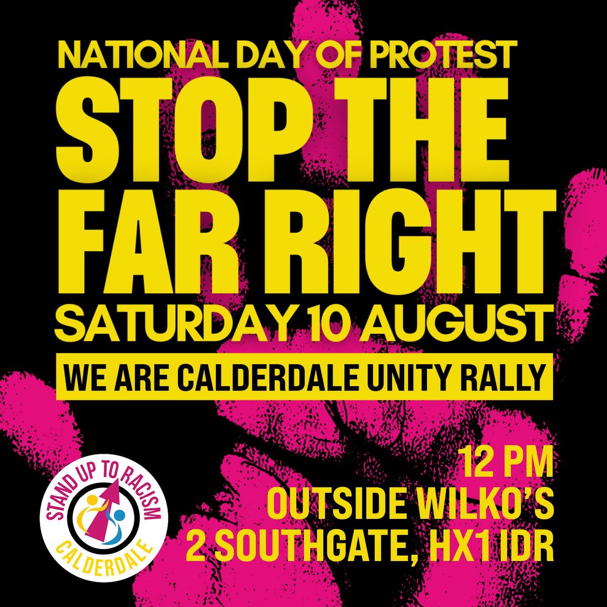 sutr_calderdale's tweet photo. This Saturday we're holding a #PeacefulProtest in #Halifax to express our solidarity with Muslims and refugees subject to racist violence. The majority of the British public does not stand with far-right hate. #RefugeesWelcome #NoToIslamophobia https://t.co/VCLCWf5cTa