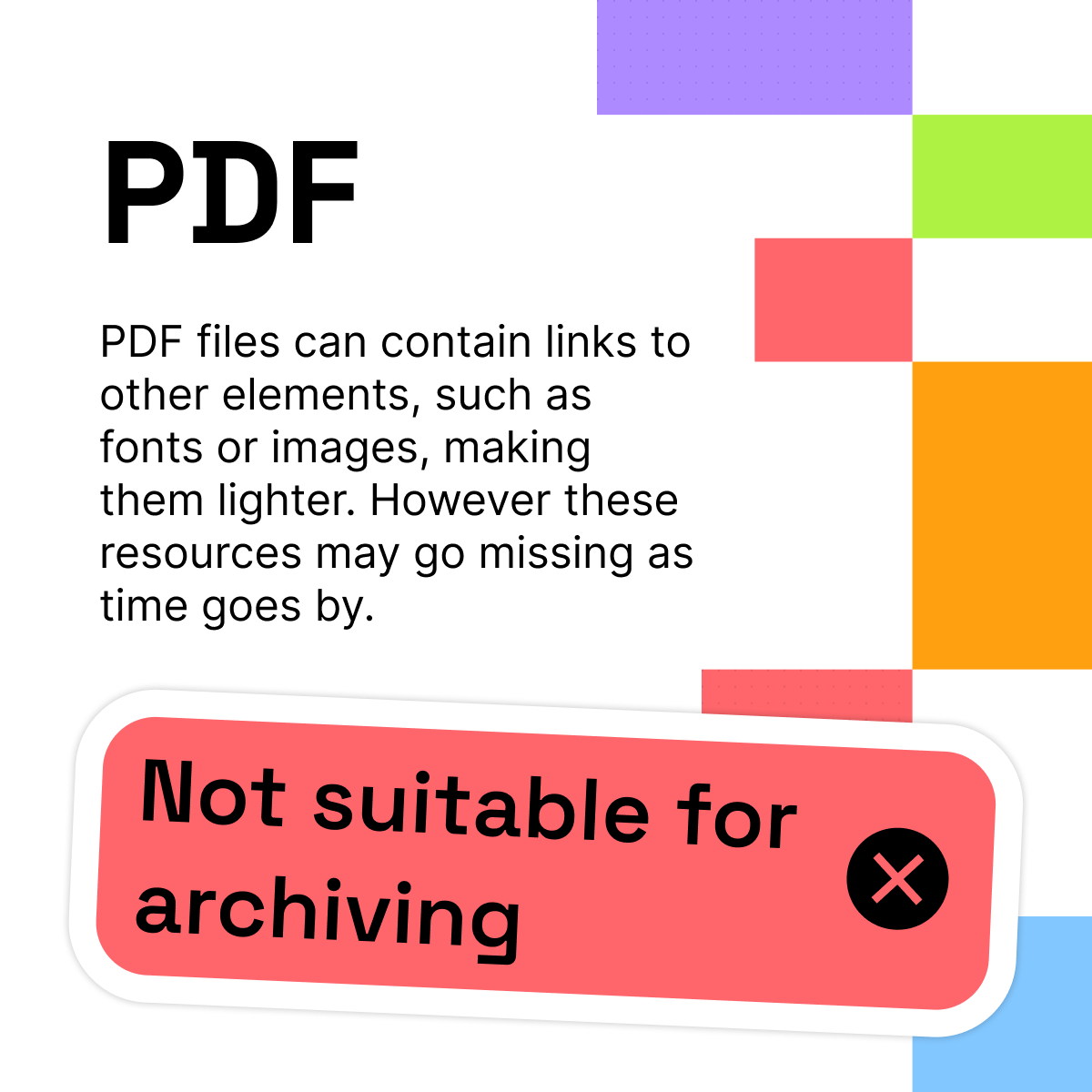 titouan325's tweet image. Never heard of PDF/A but using PDF files for long-term storage? This may be helpful! PDF/A is made especially for archiving.
