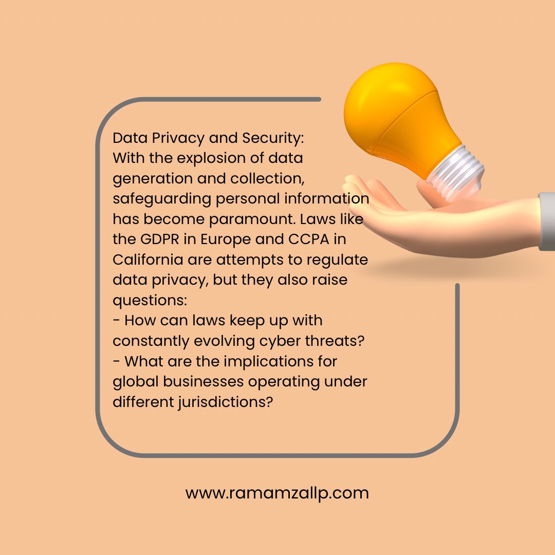 r_mamza's tweet photo. The intersection of technology and law is a dynamic and challenging frontier. By fostering collaboration between technologists, lawmakers, and ethicists, we can navigate this complex landscape and harness technology's potential while safeguarding society's interests.

#LegalNews https://t.co/qyzNRhIQH7